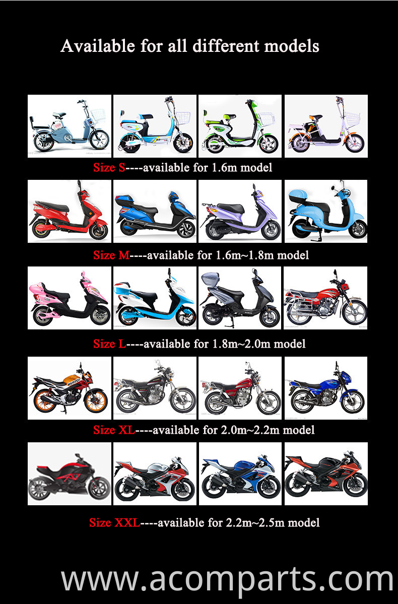 Personalized brand cheap soft pvc solid sun protection durable motorcycle cover plastic